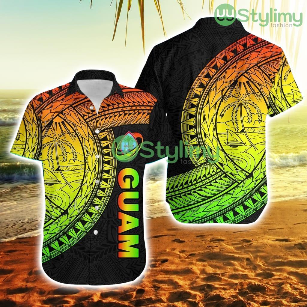 Guam Hawaiian Shirt Rugby Version Coat Of Arms Polynesian Rasta Trending Summer 2 Guam Hawaiian Shirt Rugby Version Coat Of Arms Polynesian Rasta Trending Summer Product Photo 1