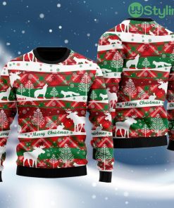 Howling Wolf In Snow Forest Pattern Ugly Christmas Sweater 3D Best Gift Christmas Product Photo 1