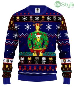 Iron Man Funny Ugly Christmas Sweater Purple For Men And Women 3D Printed Product Photo 1