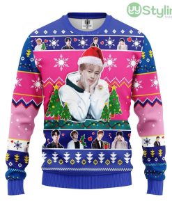 Jin Bts Ugly Christmas Sweater Pink For Men And Women 3D Printed Product Photo 1