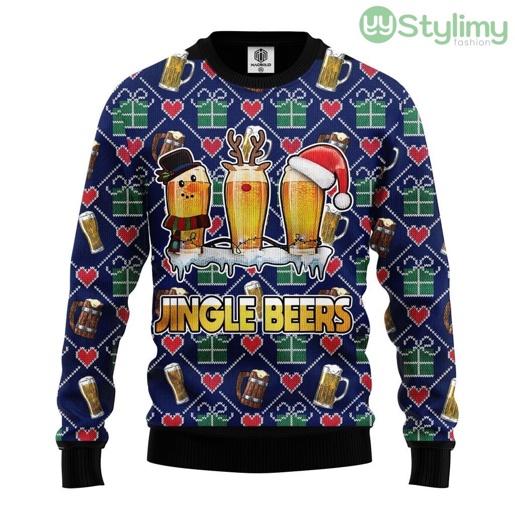 Jingle Beer Ugly Christmas Sweater For Men And Women 3D Printed 4 Jingle Beer Ugly Christmas Sweater For Men And Women 3D Printed Product Photo 1
