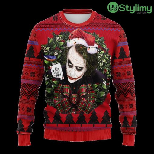 Joker With Card Noel Mc Ugly Christmas Sweater Thanksgiving Gift For Men And Women 3D Printed Product Photo 1