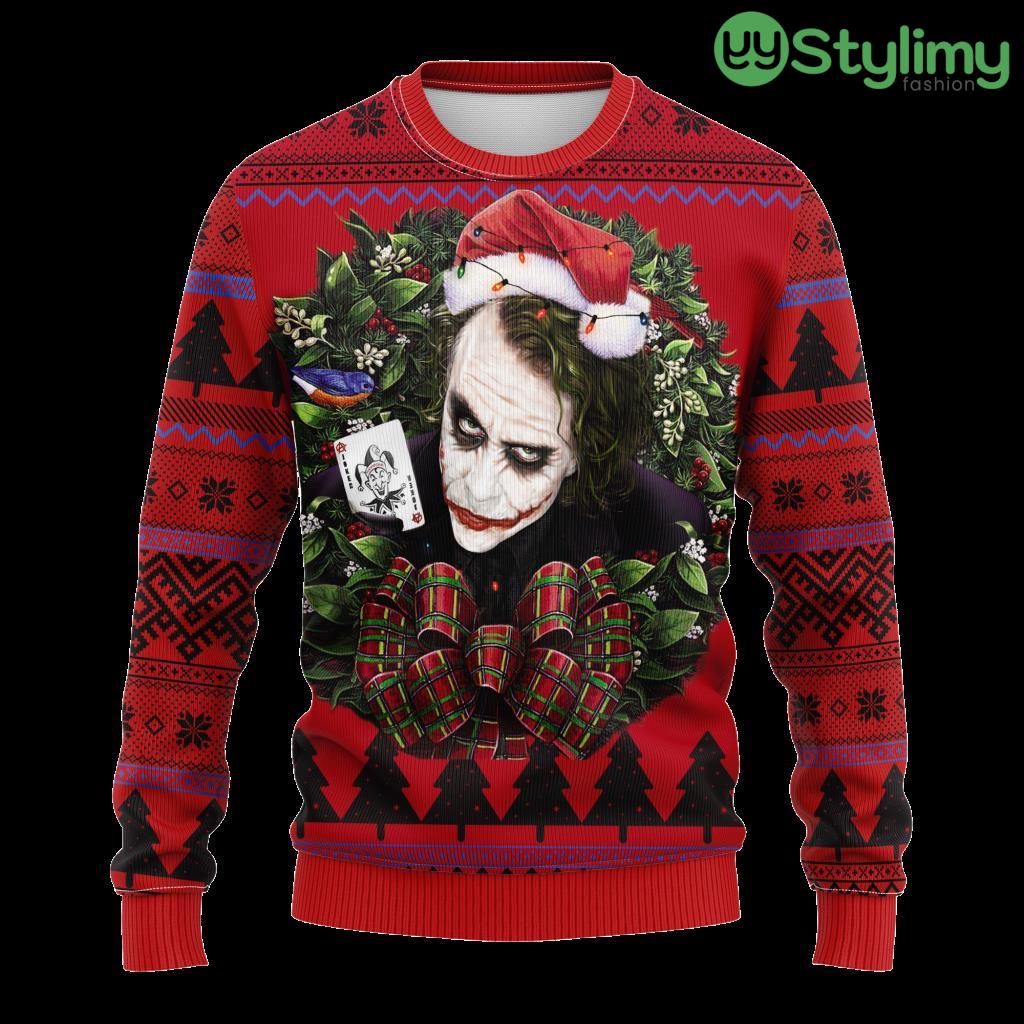 Joker With Card Noel Mc Ugly Christmas Sweater Thanksgiving Gift For Men And Women 3D Printed 4 Joker With Card Noel Mc Ugly Christmas Sweater Thanksgiving Gift For Men And Women 3D Printed Product Photo 1