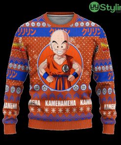 Krillin Ugly Christmas Sweater Dragon Ball Z Xmas Gift For Men And Women 3D Printed Product Photo 1