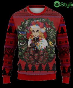 Kyojuro Rengoku Kimetsu No Yaiba Mc Ugly Christmas Sweater Thanksgiving Gift For Men And Women 3D Printed Product Photo 1