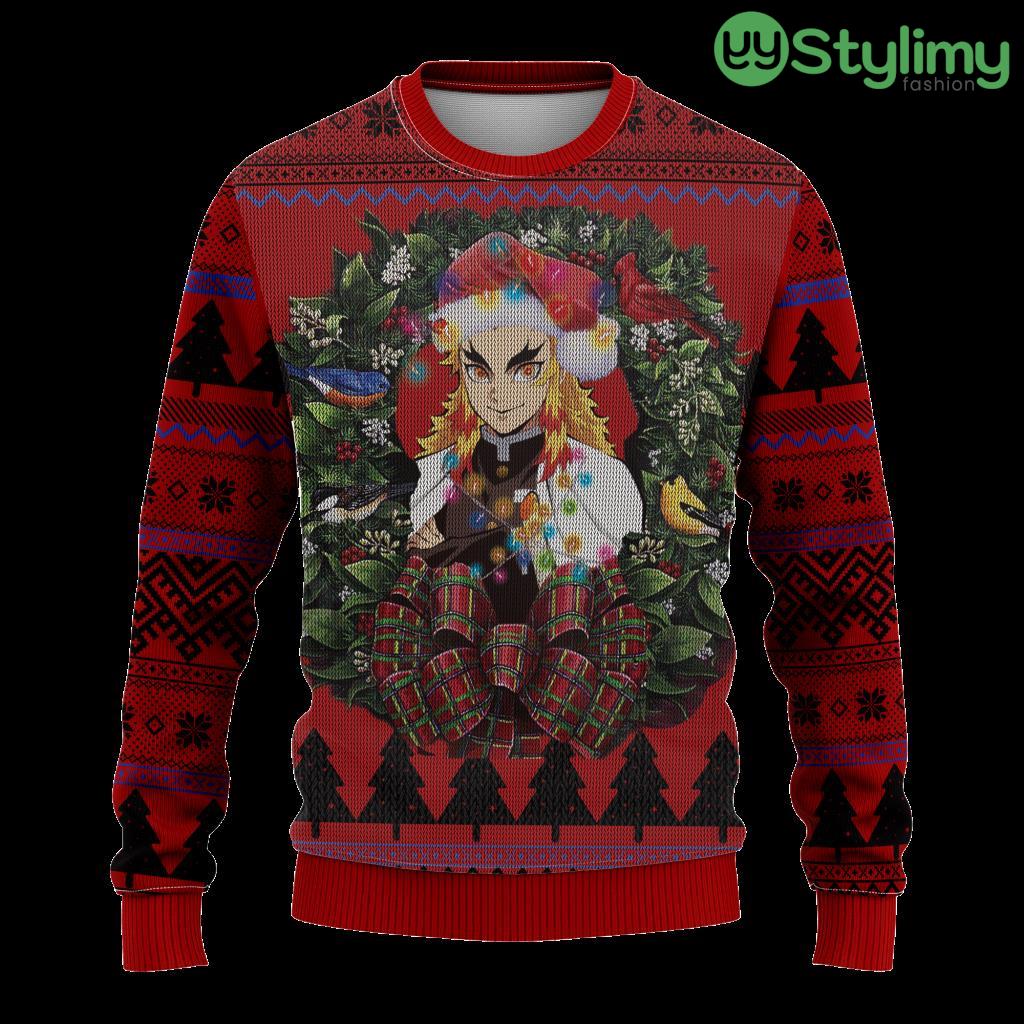 Kyojuro Rengoku Kimetsu No Yaiba Mc Ugly Christmas Sweater Thanksgiving Gift For Men And Women 3D Printed 4 Kyojuro Rengoku Kimetsu No Yaiba Mc Ugly Christmas Sweater Thanksgiving Gift For Men And Women 3D Printed Product Photo 1