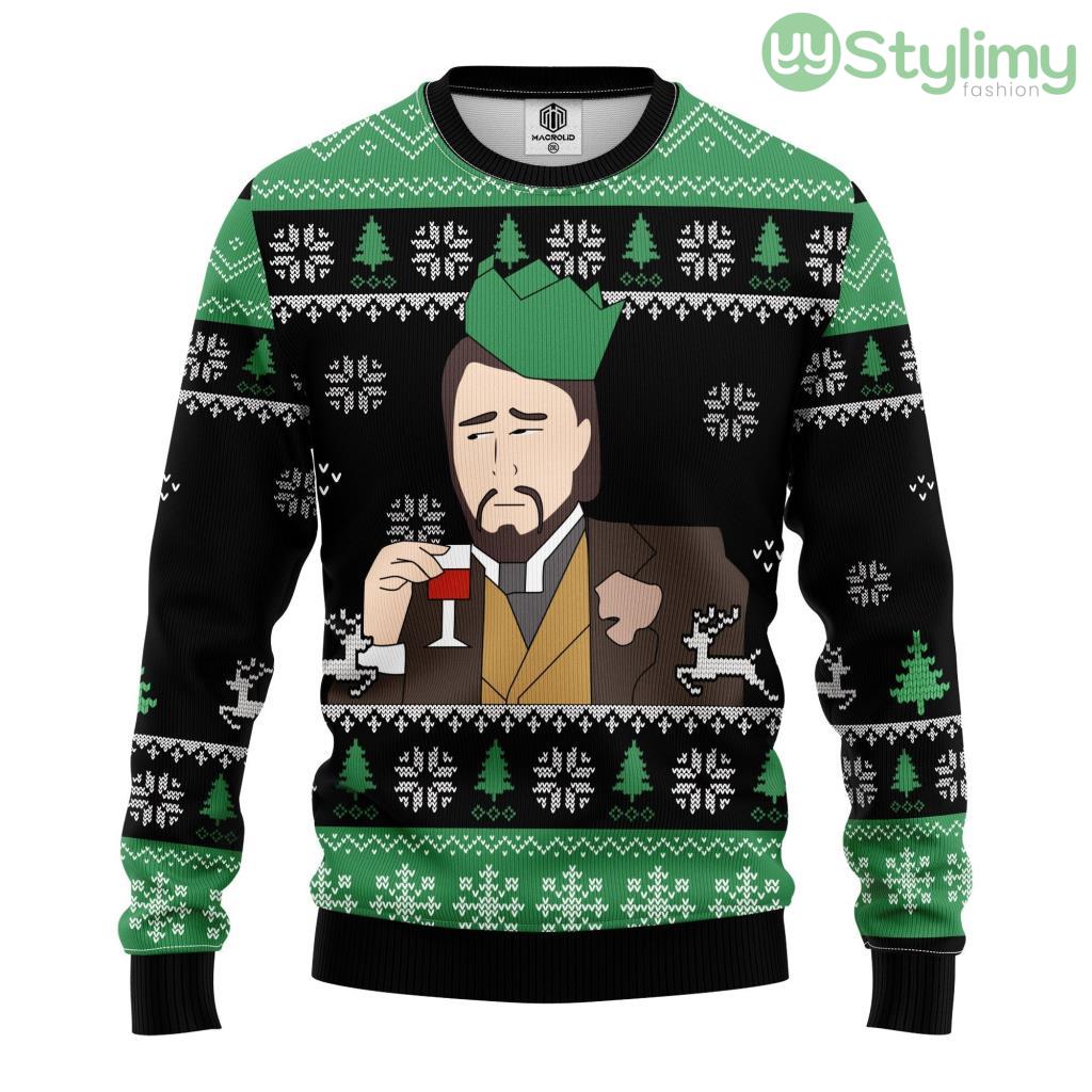 Leonardo Dicaprio Drinking Meme Ugly Christmas Sweater For Men And Women 3D Printed 4 Leonardo Dicaprio Drinking Meme Ugly Christmas Sweater For Men And Women 3D Printed Product Photo 1