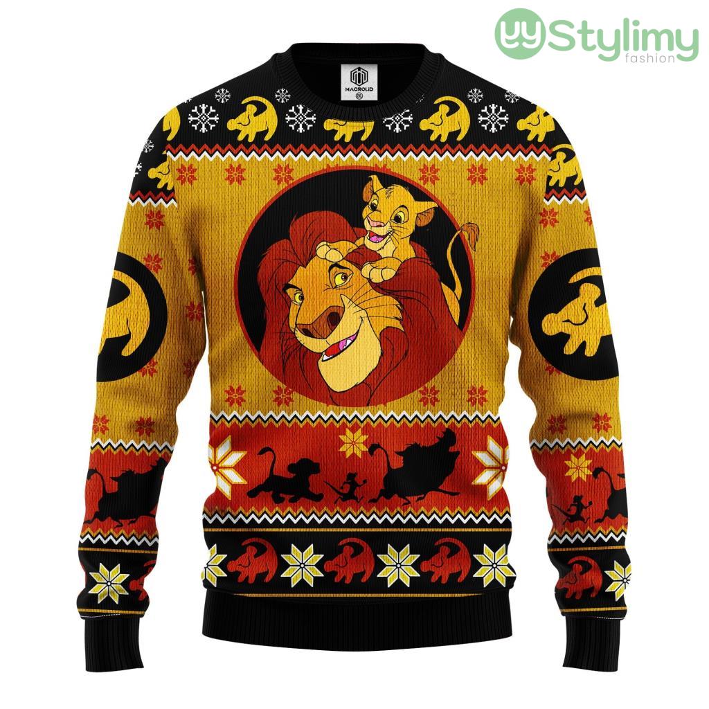 Lion King Simba Ugly Christmas Sweater For Men And Women 3D Printed 4 Lion King Simba Ugly Christmas Sweater For Men And Women 3D Printed Product Photo 1