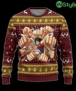 Luffy One Piece Ugly Christmas Sweater Xmas Gift For Men And Women 3D Printed Product Photo 1