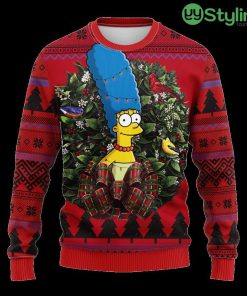 Marge Simpson The Simpsons Noel Mc Ugly Christmas Sweater Thanksgiving Gift For Men And Women 3D Printed Product Photo 1