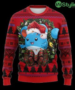 Marill Pokemon Noel Mc Ugly Christmas Sweater Thanksgiving Gift For Men And Women 3D Printed Product Photo 1