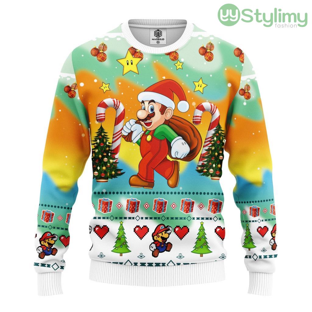 Mario Ugly Christmas Sweater For Men And Women 3D Printed 4 Mario Ugly Christmas Sweater For Men And Women 3D Printed Product Photo 1