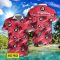 Ottawa Redblacks 3D Hawaiian Shirt and Shorts Vinatge Tree Pattern Beach Shirt For Fans Product Photo 2