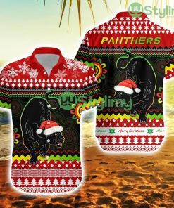 Panthers Christmas Hawaiian Shirt Penrith Snow Mix Indigenous Trending Summer Product Photo 1