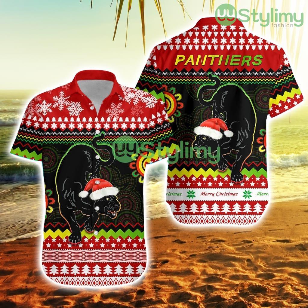 Panthers Christmas Hawaiian Shirt Penrith Snow Mix Indigenous Trending Summer 2 Panthers Christmas Hawaiian Shirt Penrith Snow Mix Indigenous Trending Summer Product Photo 1