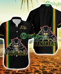 Penrith Panthers Hawaiian Shirt Angry Panther Simple Style Trending Summer Product Photo 1