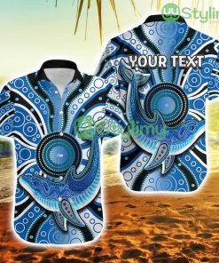 Personalised Aboriginal Dolphins Hawaiian Shirt Blue Sea Trending Summer Product Photo 1