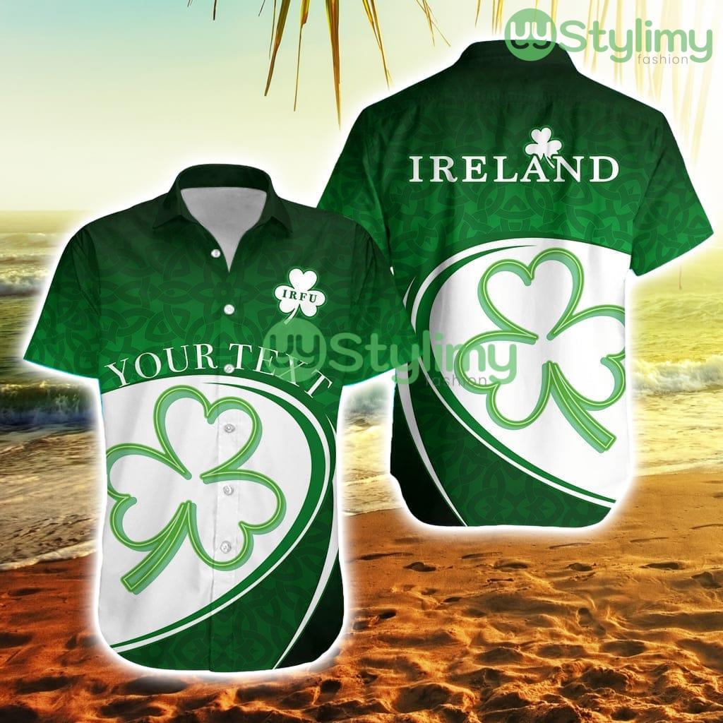 Personalised Ireland Rugby Hawaiian Shirt Celtic And Shamrock Trending Summer 2 Personalised Ireland Rugby Hawaiian Shirt Celtic And Shamrock Trending Summer Product Photo 1