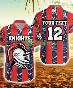 Personalised Knights Hawaiian Shirt Newcastle Aboriginal Vertical Style Trending Summer Product Photo 1