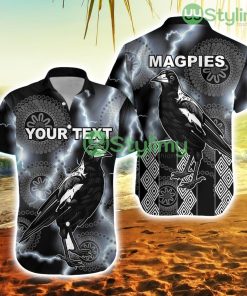 Personalised Magpies Flash Newest Hawaiian Shirt Collingwood Style Trending Summer Product Photo 1