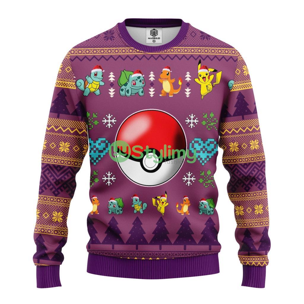 Pokemon Ball Ugly Christmas Sweater For Men And Women 3D Printed 4 Pokemon Ball Ugly Christmas Sweater For Men And Women 3D Printed Product Photo 1