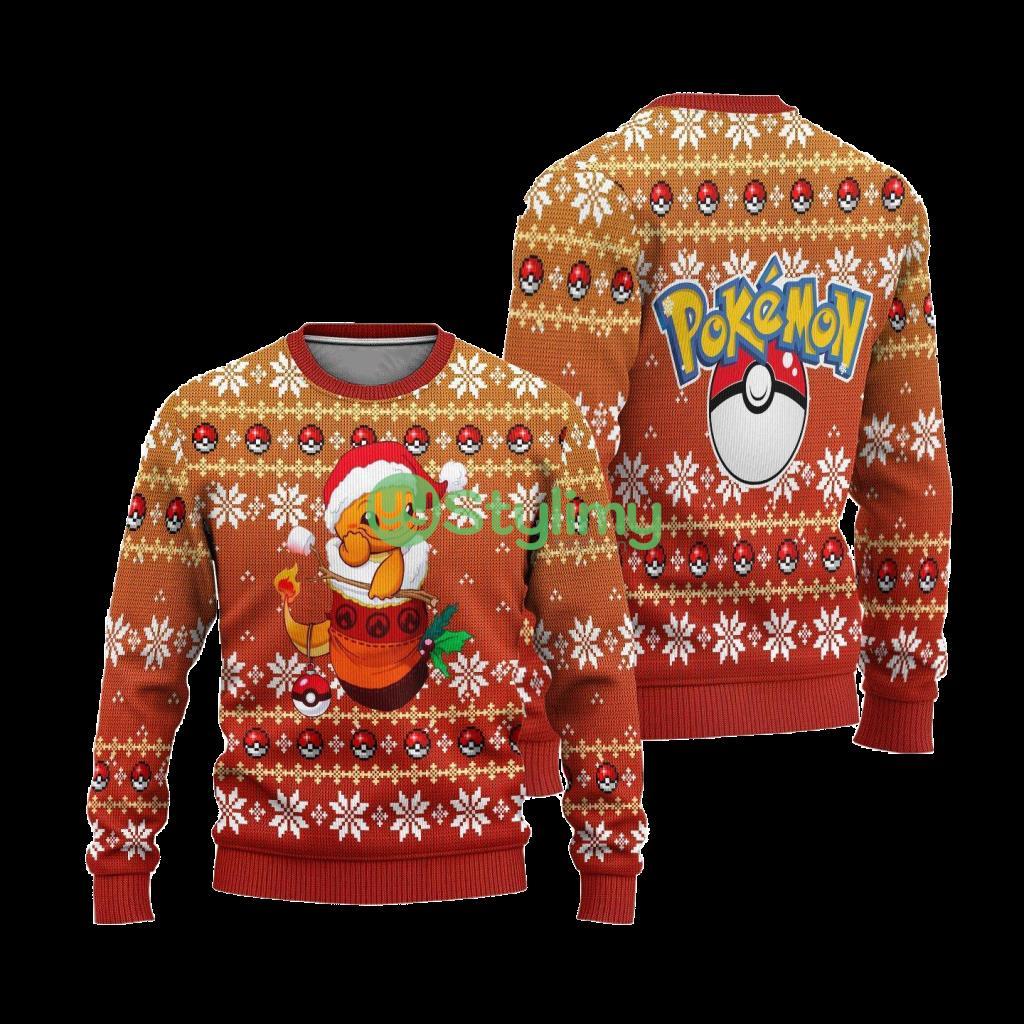 Pokemon Charizard Ugly Christmas Sweater Xmas Gift For Men And Women 3D Printed 3 Pokemon Charizard Ugly Christmas Sweater Xmas Gift For Men And Women 3D Printed Product Photo 3