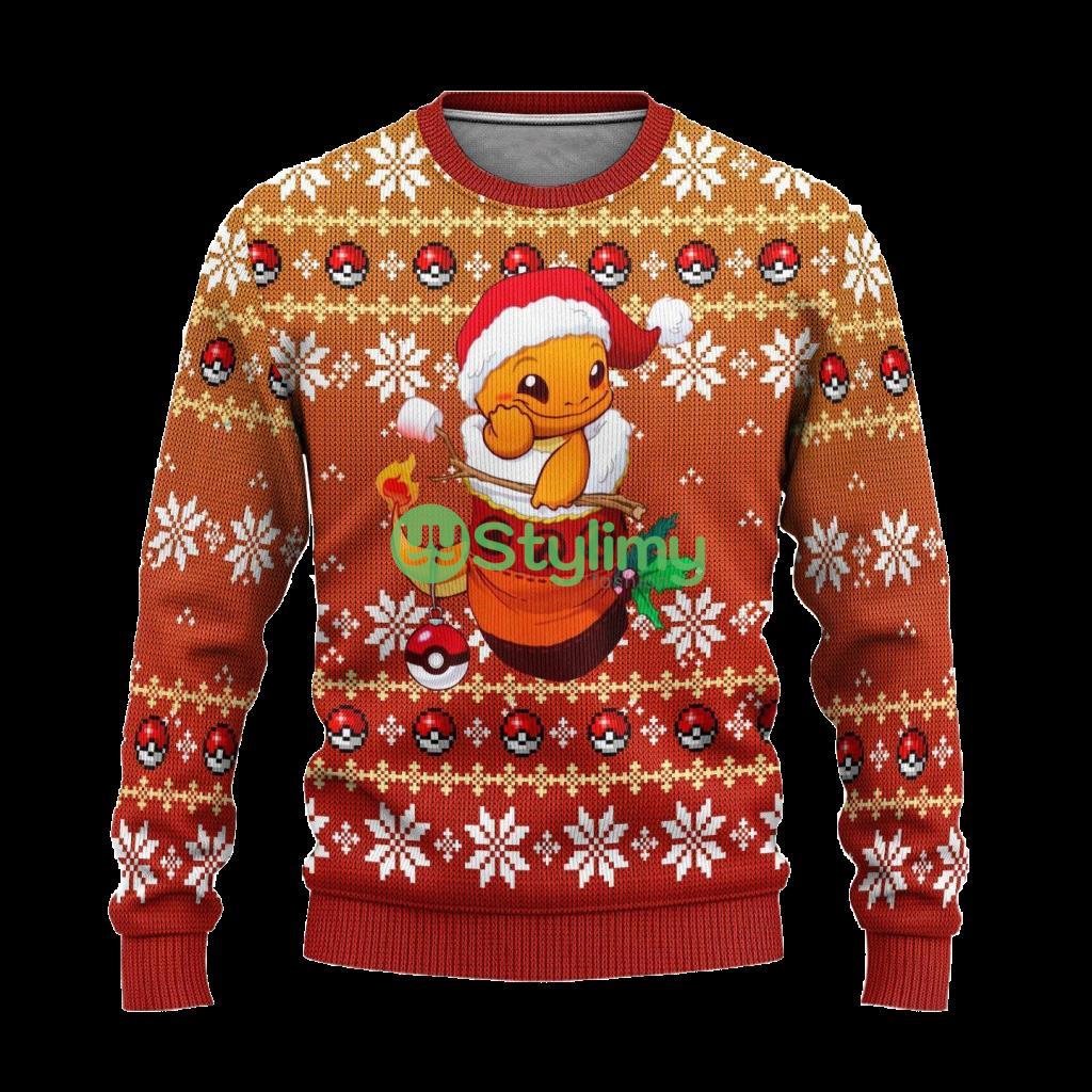 Pokemon Charizard Ugly Christmas Sweater Xmas Gift For Men And Women 3D Printed 5 Pokemon Charizard Ugly Christmas Sweater Xmas Gift For Men And Women 3D Printed Product Photo 1