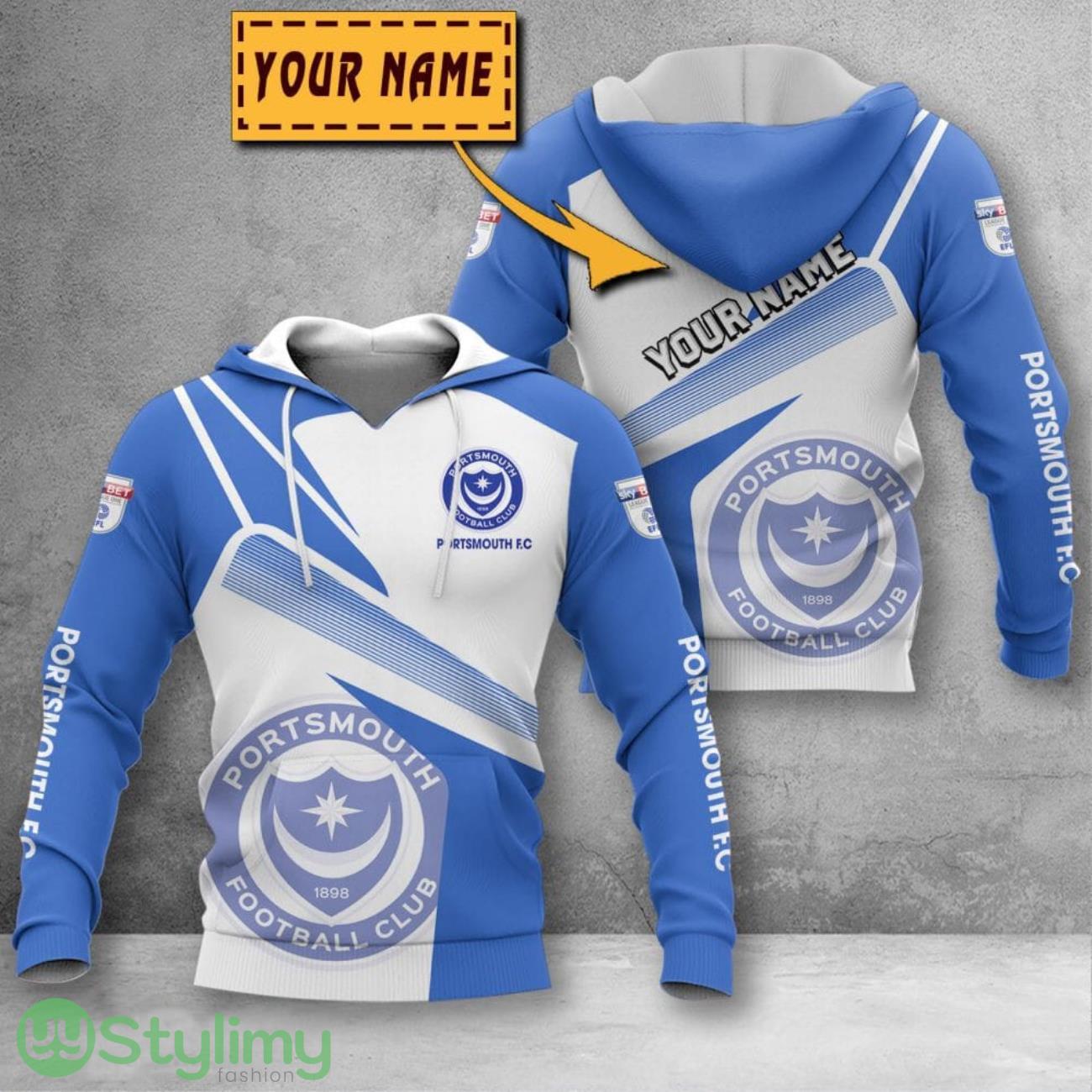 Portsmouth F.C 3D Printing Hoodie Custom Name For Fans Gift 6 Portsmouth F.C 3D Printing Hoodie Custom Name For Fans Gift Product Photo 1