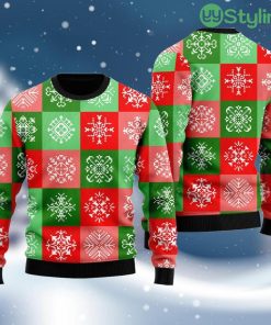 Snow Patchwork Funny Holiday Pattern Ugly Christmas Sweater 3D Best Gift Christmas Product Photo 1