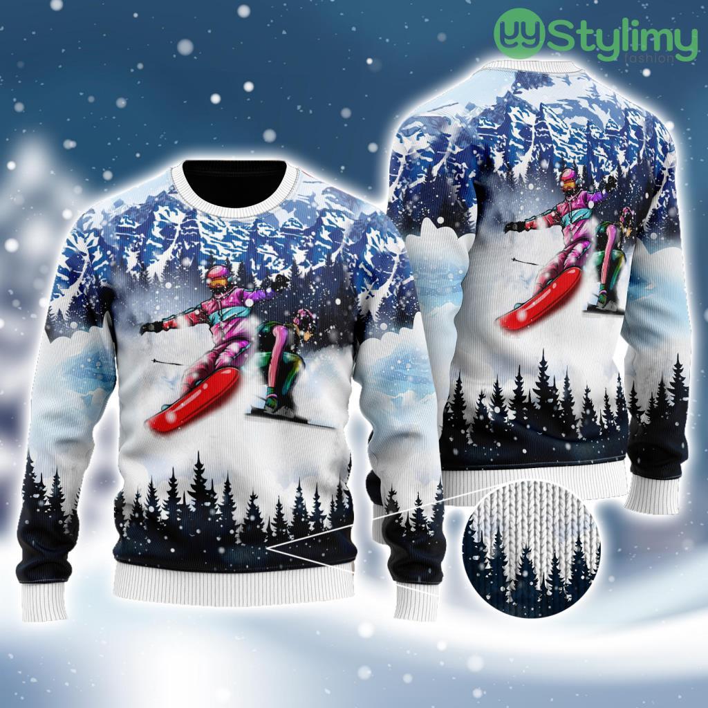 Snowboarding Ugly Christmas Sweater 3D Best Gift Christmas 3 Snowboarding Ugly Christmas Sweater 3D Best Gift Christmas Product Photo 1