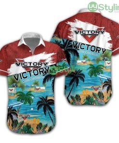 Victory Motorcycles Logo Hawaiian Shirt Trending Summer Gift For Cool Fans Beautiful Beach Product Photo 1