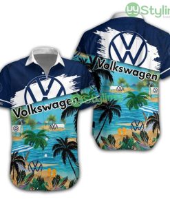 Volkswagen Logo Hawaiian Shirt Trending Summer Gift For Cool Fans Beautiful Beach Product Photo 1