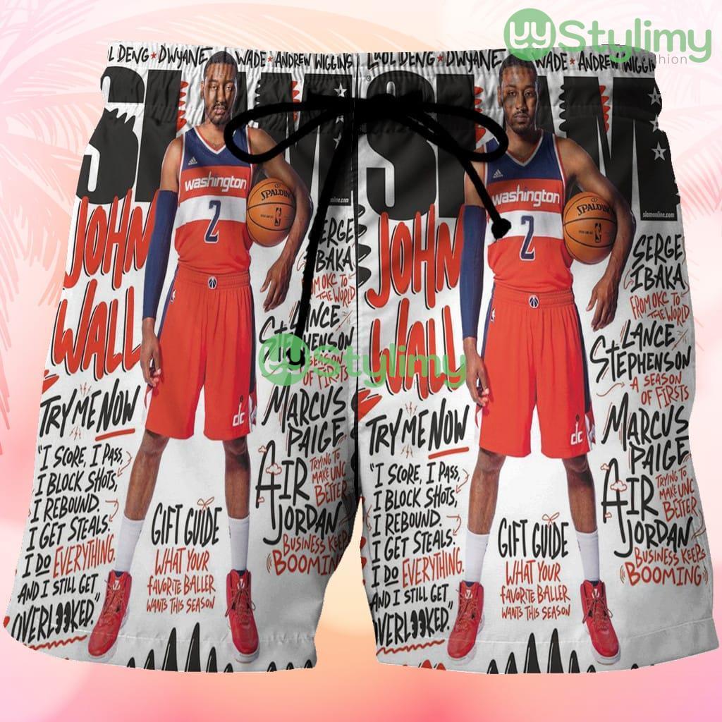 Washington Wizards John Wall15 Beach Hawaiian Shorts For Men Trending Summer 3 Washington Wizards John Wall15 Beach Hawaiian Shorts For Men Trending Summer Product Photo 1
