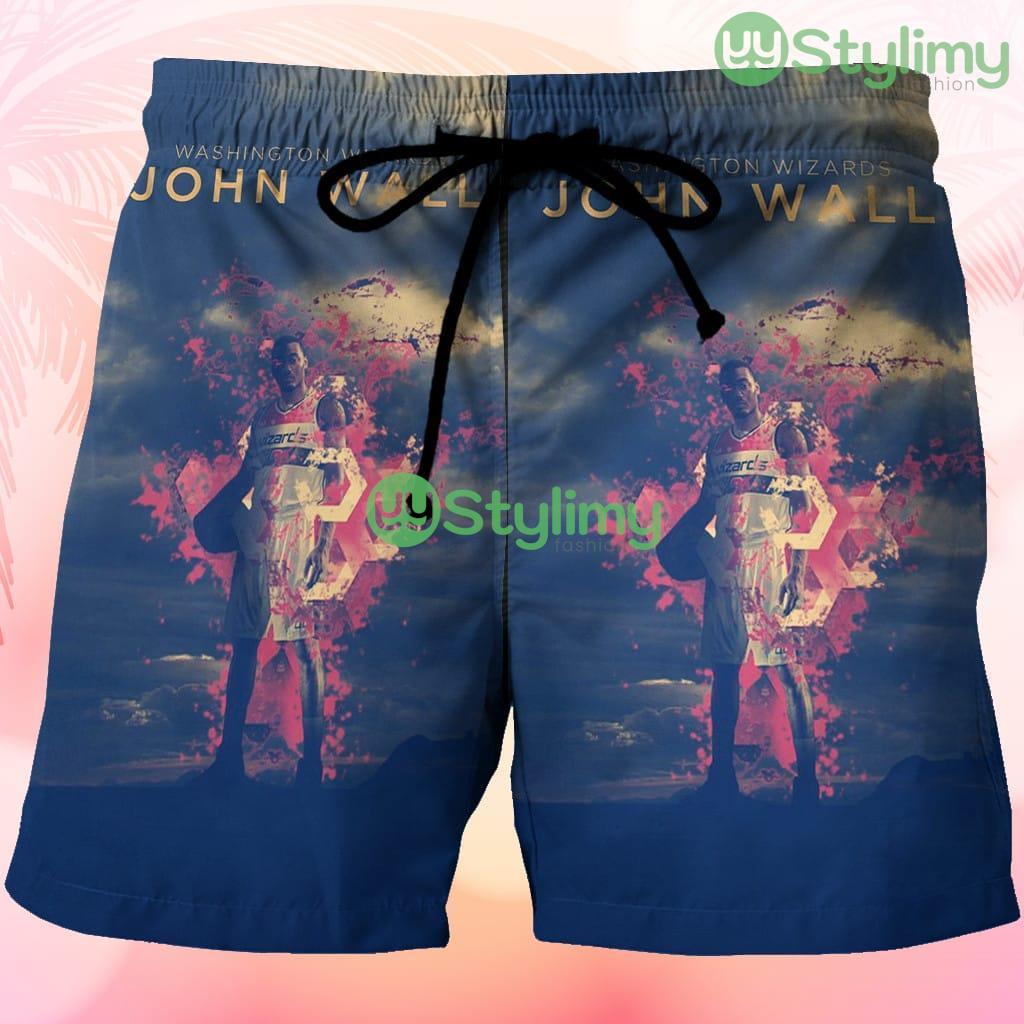 Washington Wizards John Wall9 Beach Hawaiian Shorts For Men Trending Summer 3 Washington Wizards John Wall9 Beach Hawaiian Shorts For Men Trending Summer Product Photo 1