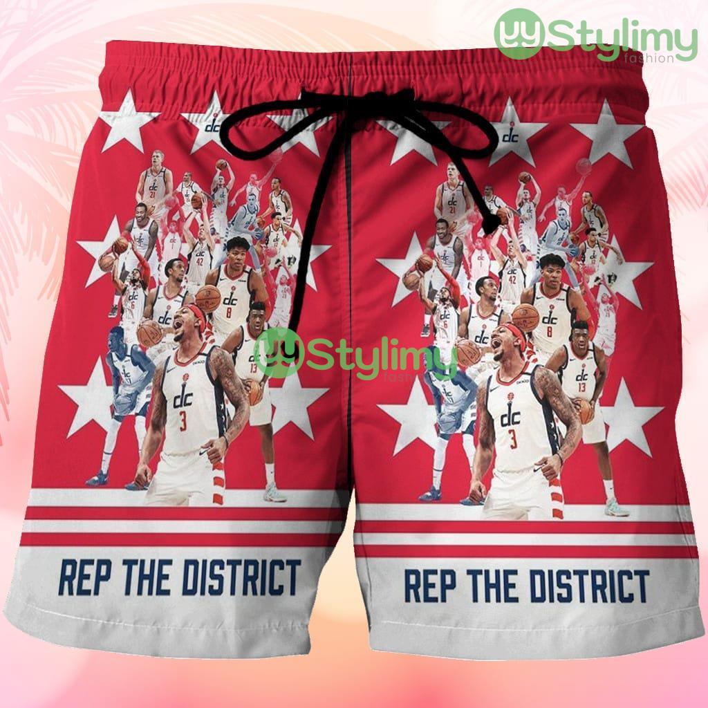 Washington Wizards Rep The District1 Beach Hawaiian Shorts For Men Trending Summer 3 Washington Wizards Rep The District1 Beach Hawaiian Shorts For Men Trending Summer Product Photo 1