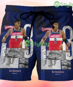 Washington Wizards Rui Hachimura1 Beach Hawaiian Shorts For Men Trending Summer Product Photo 1