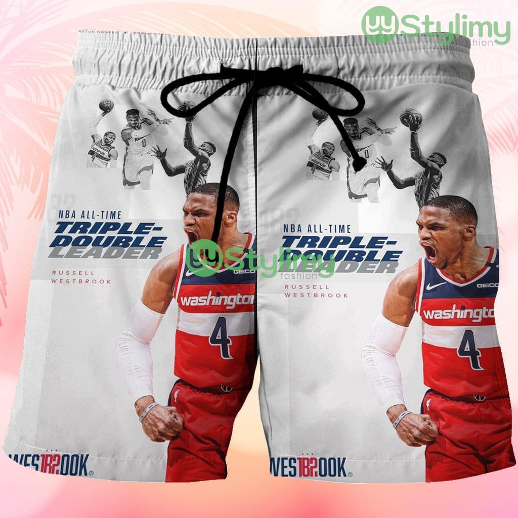 Washington Wizards Russell Westbrook1 Beach Hawaiian Shorts For Men Trending Summer 3 Washington Wizards Russell Westbrook1 Beach Hawaiian Shorts For Men Trending Summer Product Photo 1
