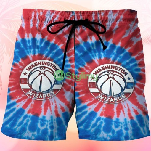 Washington Wizards Tye Die Color Beach Hawaiian Shorts For Men Trending Summer Product Photo 1