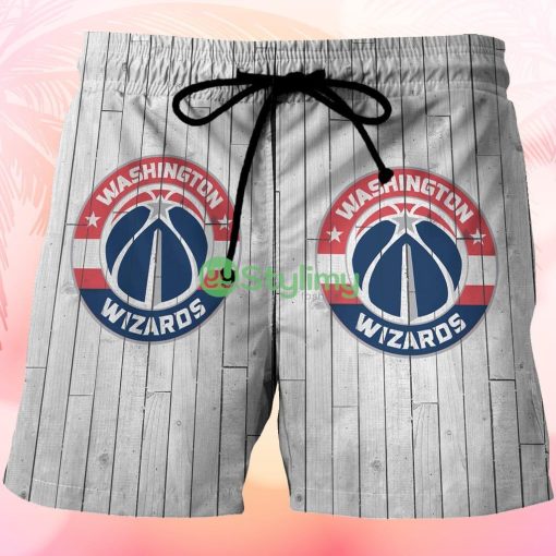 Washington Wizards White Wood Beach Hawaiian Shorts For Men Trending Summer Product Photo 1