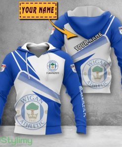 Wigan Athletic 3D Printing Hoodie Custom Name For Fans Gift Product Photo 1