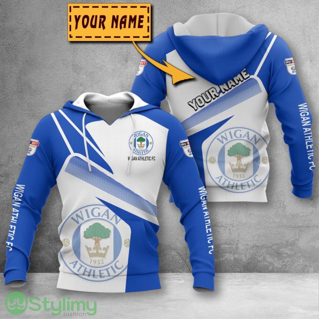 Wigan Athletic 3D Printing Hoodie Custom Name For Fans Gift 6 Wigan Athletic 3D Printing Hoodie Custom Name For Fans Gift Product Photo 1