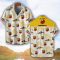 Abarth Yellow Coconut Pattern Combo 3D Hawaiian Shirt And Shorts Product Photo 2