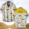 Acura Yellow Coconut Pattern Combo 3D Hawaiian Shirt And Shorts Product Photo 2