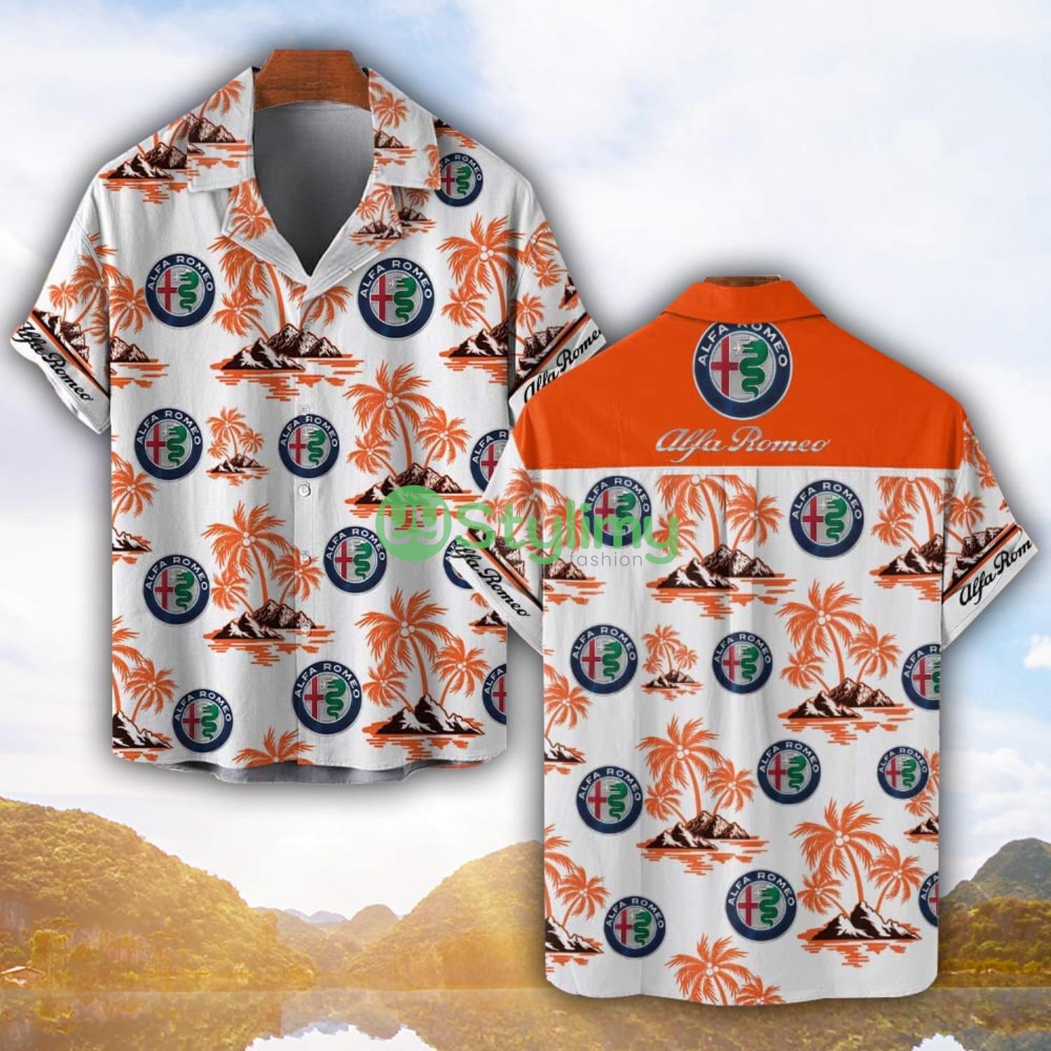 Alfa Romeo Orange Coconut Pattern Combo 3D Hawaiian Shirt And Shorts 3 Alfa Romeo Orange Coconut Pattern Combo 3D Hawaiian Shirt And Shorts Product Photo 1