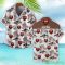 Aprilia Brown Coconut Tree Pattern 3D Hawaiian Shirt And Shorts Product Photo 2