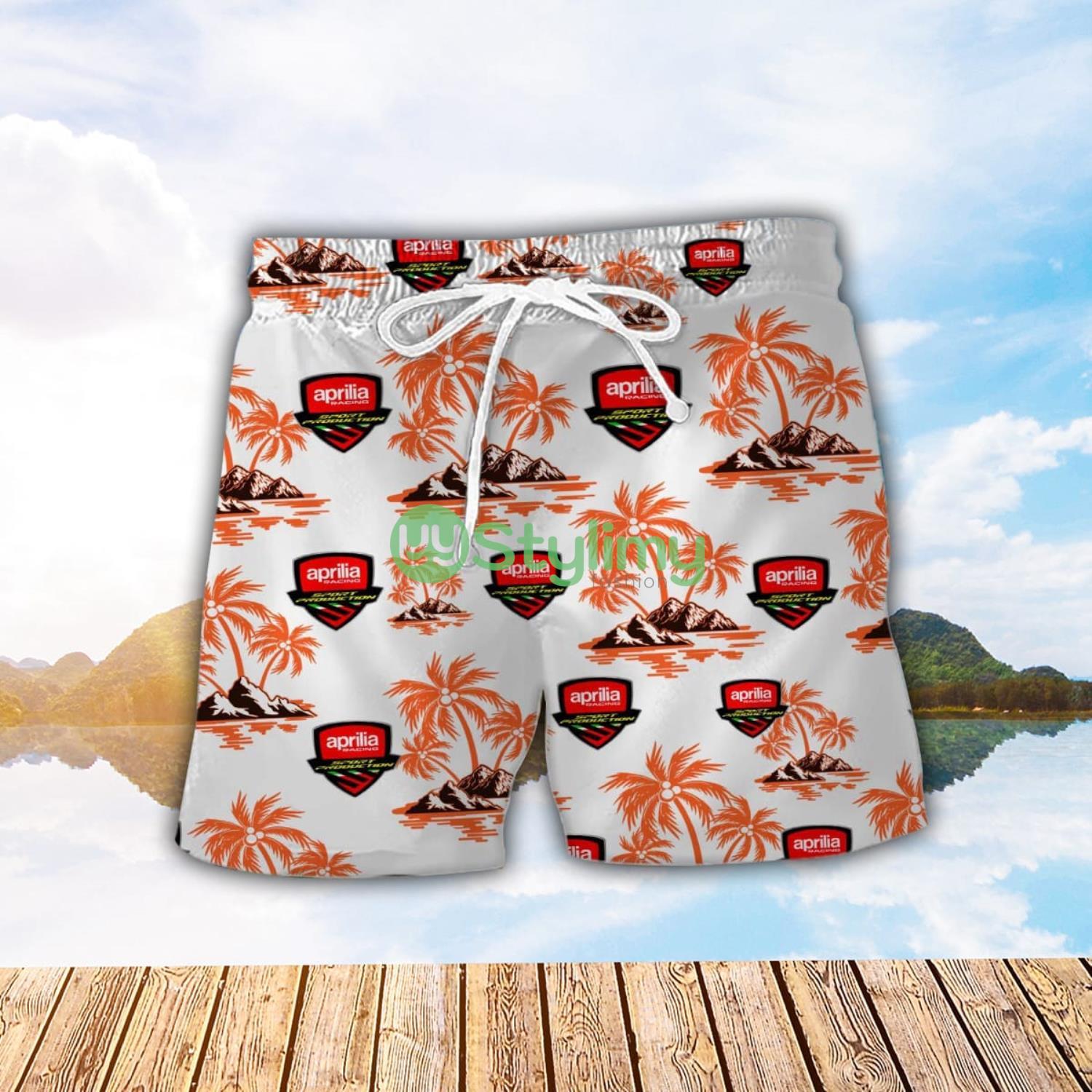 Aprilia Orange Coconut Pattern Combo 3D Hawaiian Shirt And Shorts 2 Aprilia Orange Coconut Pattern Combo 3D Hawaiian Shirt And Shorts Product Photo 2
