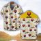 Aprilia Yellow Coconut Pattern Combo 3D Hawaiian Shirt And Shorts Product Photo 2