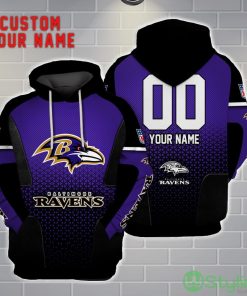 Baltimore Ravens Personalized Name And Number 3D Hoodie Unisex Product Photo 1