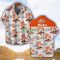 Beta Motorcycles Orange Coconut Pattern Combo 3D Hawaiian Shirt And Shorts Product Photo 2