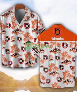 Bimota Motorcycles Orange Coconut Pattern Combo 3D Hawaiian Shirt And Shorts Product Photo 1